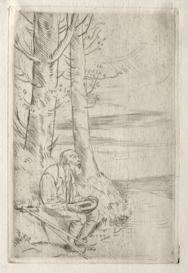 The Blind Beggar, by Alphonse Legros, 1884