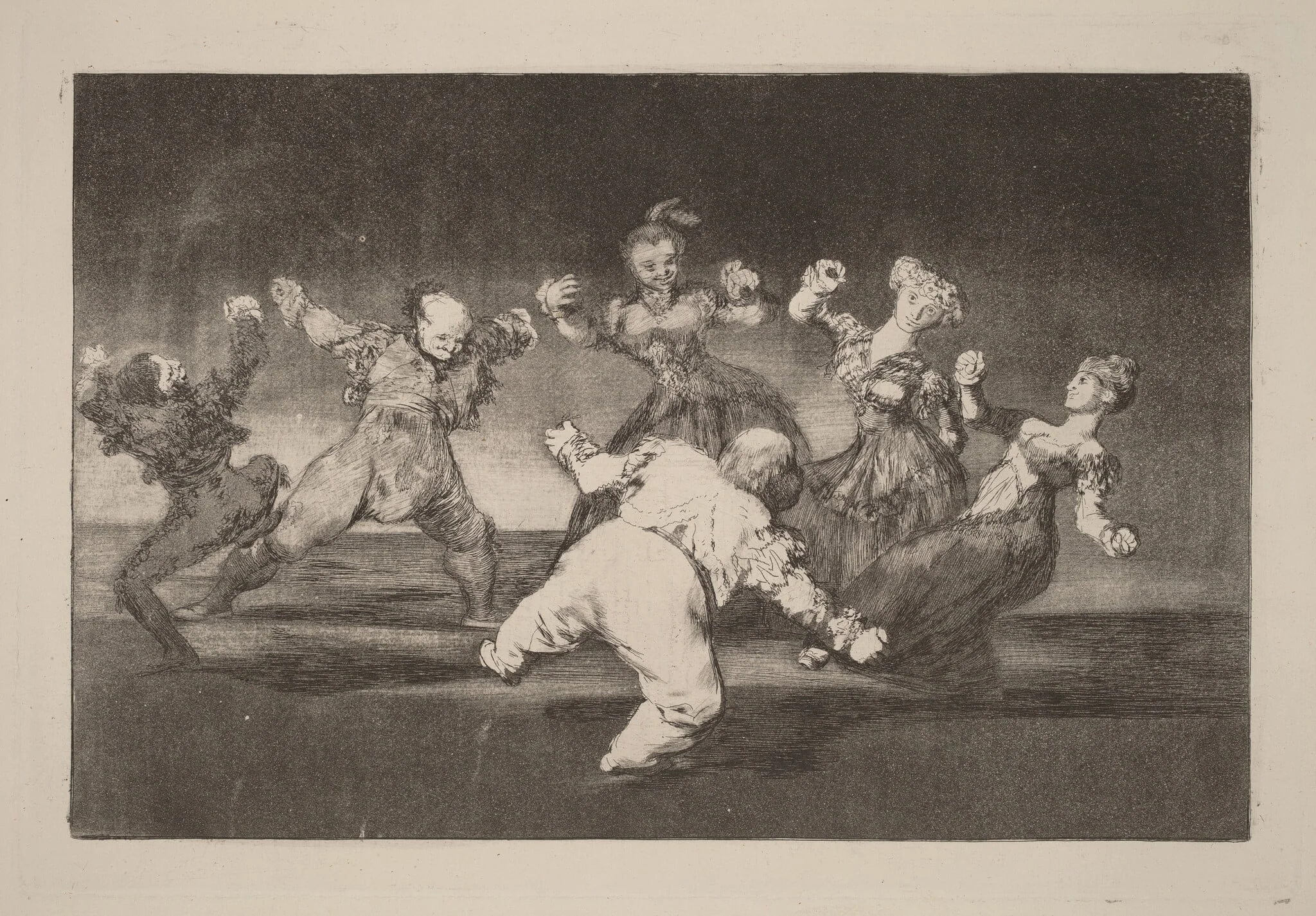Disparate allegre (Merry Folly), by Francisco Goya, ink, 1816