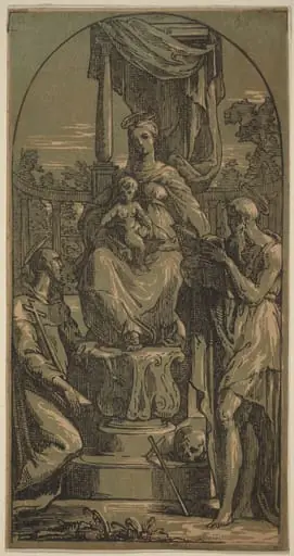 Madonna and Child Enthroned, Saint Jerome and Saint Francis