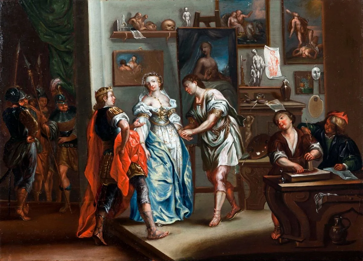Alexandru, Apelles și Campaspe, by anonim francez