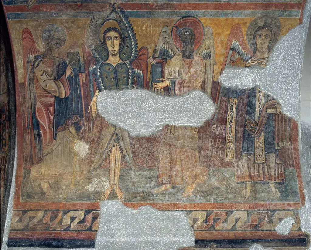 Arch of the Tetramorph with Seraph and Archangel from Santa Maria de Taüll
