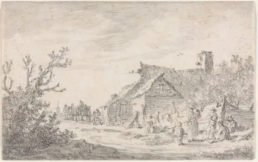 Landscape with a Cottage and Figures