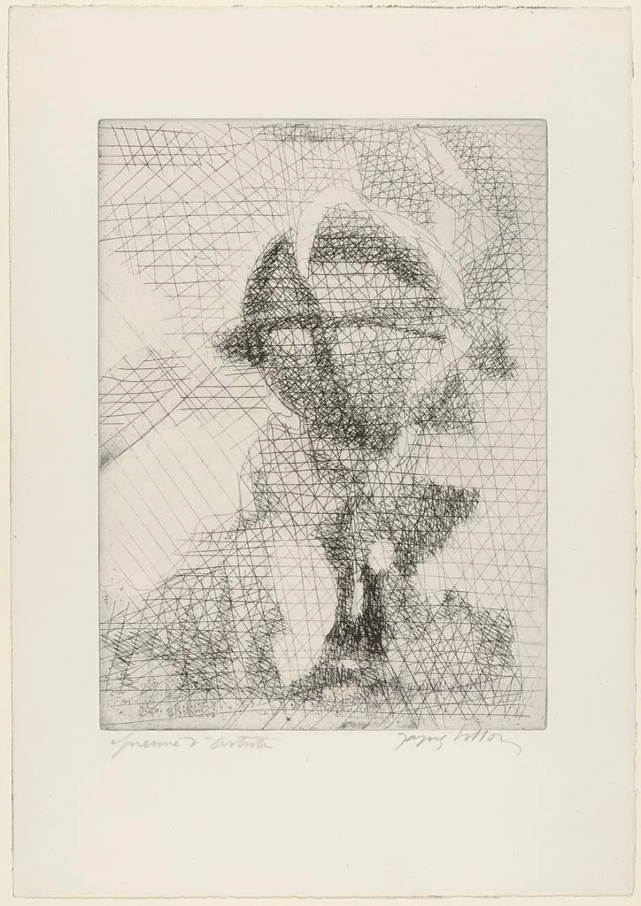 Untitled, by Jacques Villon, ink, 1944
