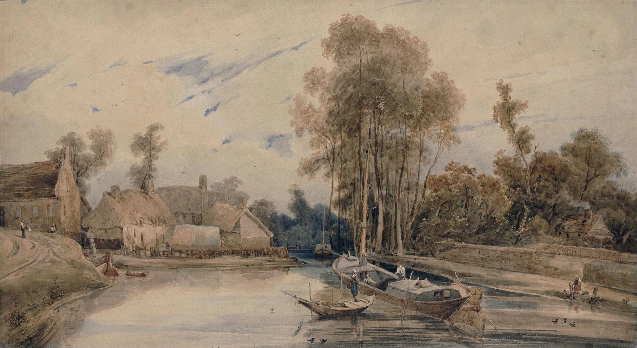 River with Barges