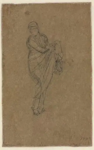 Standing Woman Holding Up Her Dress (verso)