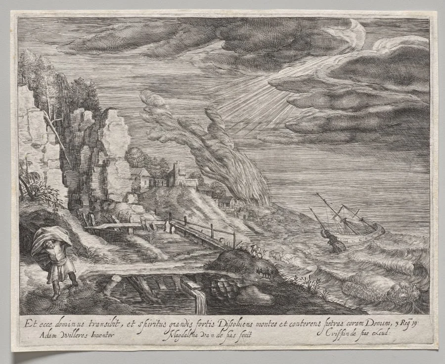 Seashore with a High Sea