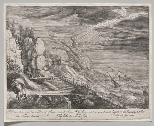 Seashore with a High Sea