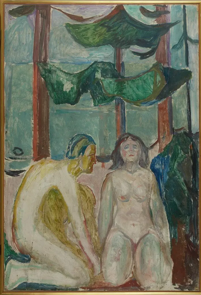 Naked Couple under the Trees