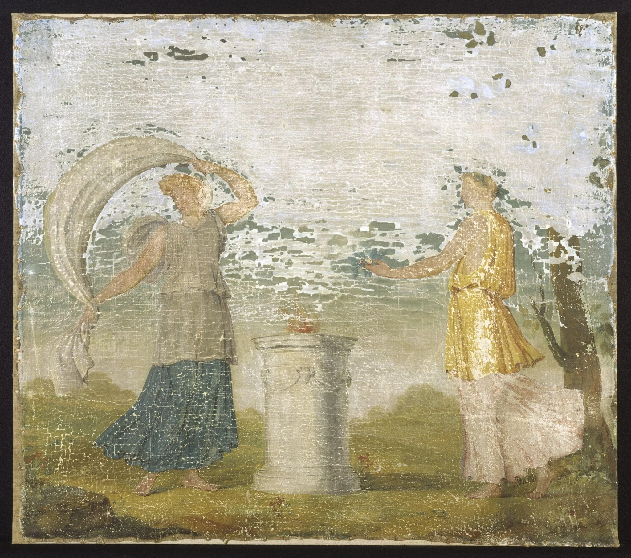 Decorative painting for Kedleston Hall, by Agostino Brunias, tempera, 1760