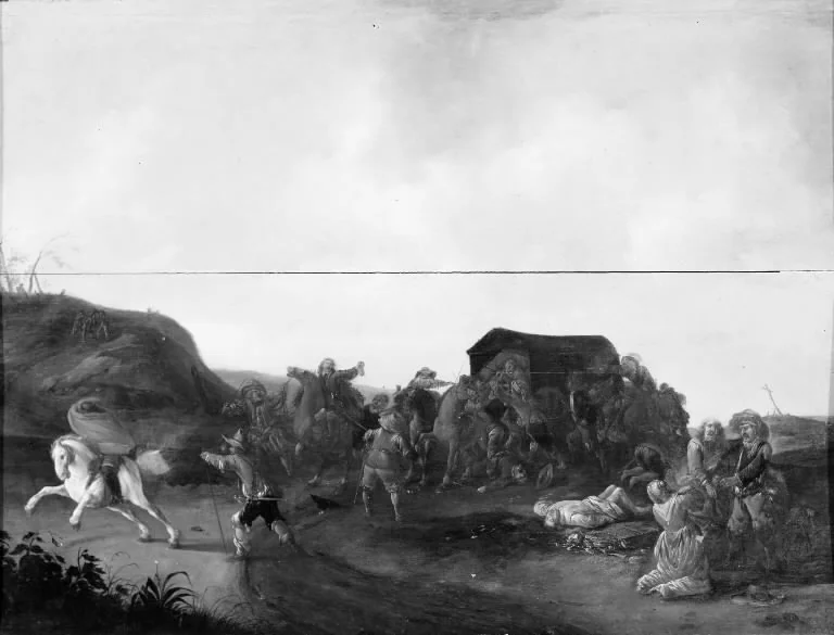 Travellers Attacked by Robbers, by Weyer, unspecified