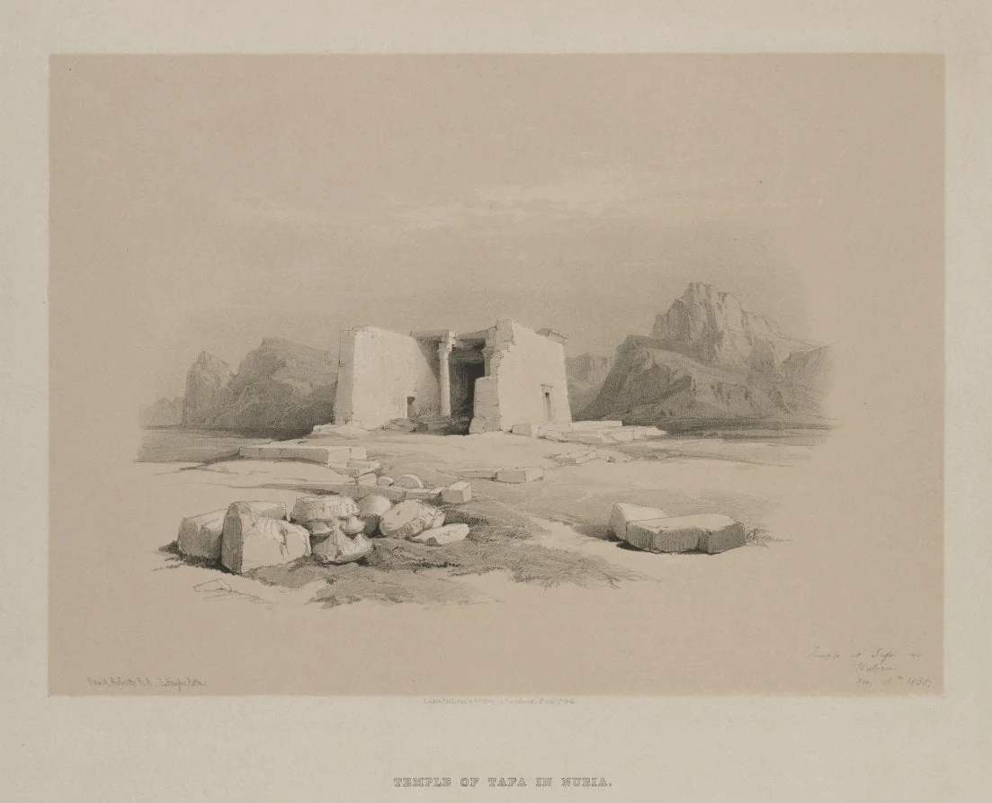 Egypt and Nubia, Volume I: Temple at Tafa in Nubia, by Louis Haghe, 1846