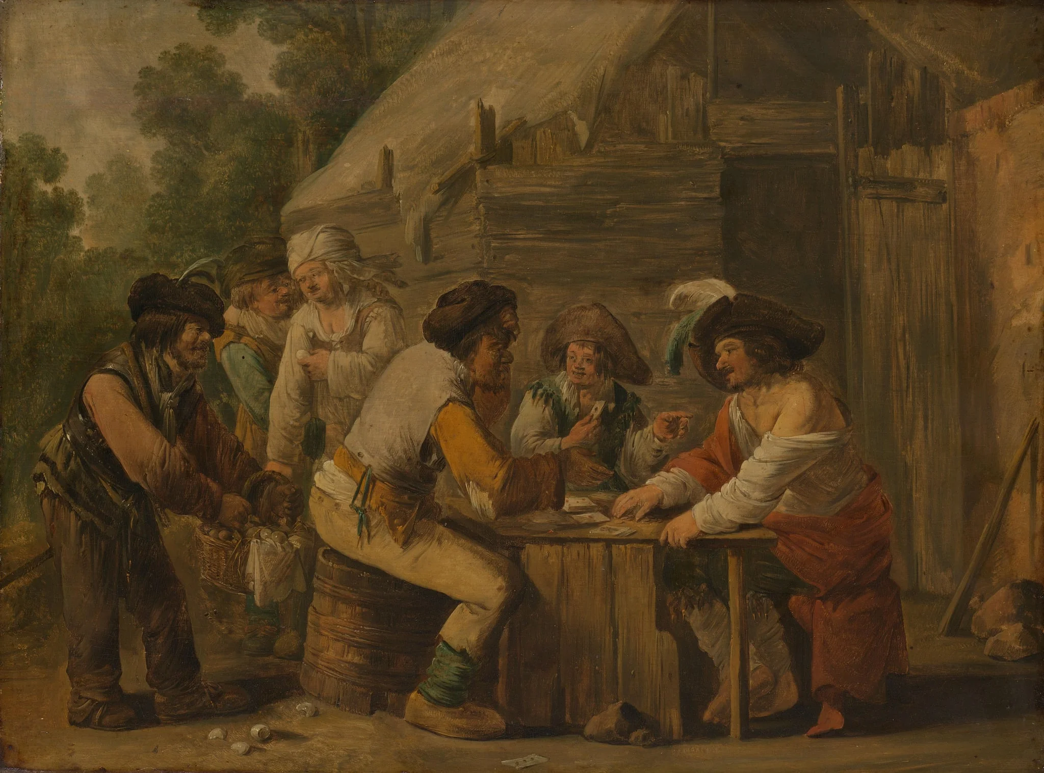 The Card Players, by Unknown, unspecified, 1630