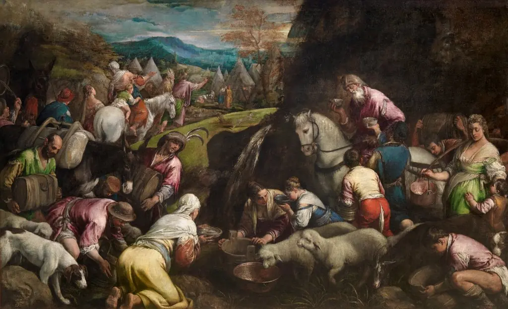 The Israelites drinking the miraculous Water