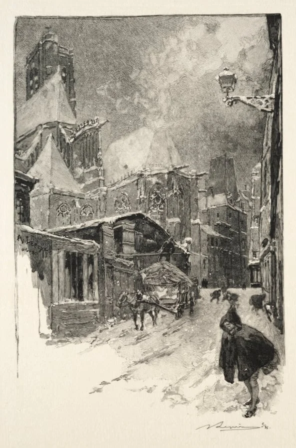 La Rue des Barres, by Auguste Lepère, 1886