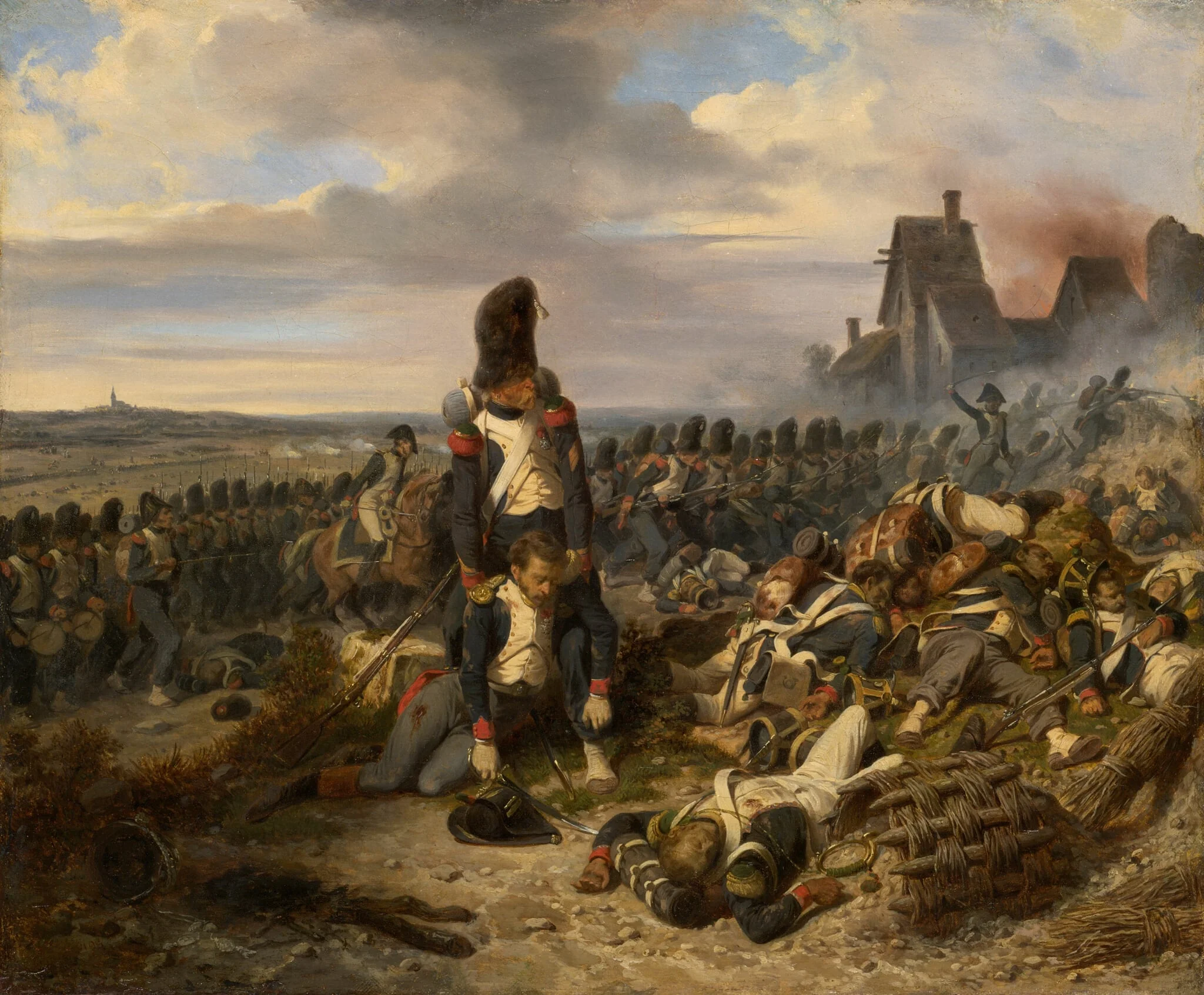 Battle Scene, by Hippolyte Bellangé, oil, 1825