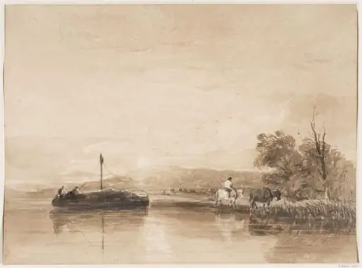 Landscape with a Setting Sun