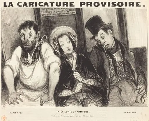 Intérieur d'un omnibus