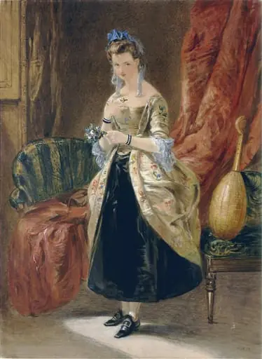 Dressed for a Ball: Girl with a Mandoline