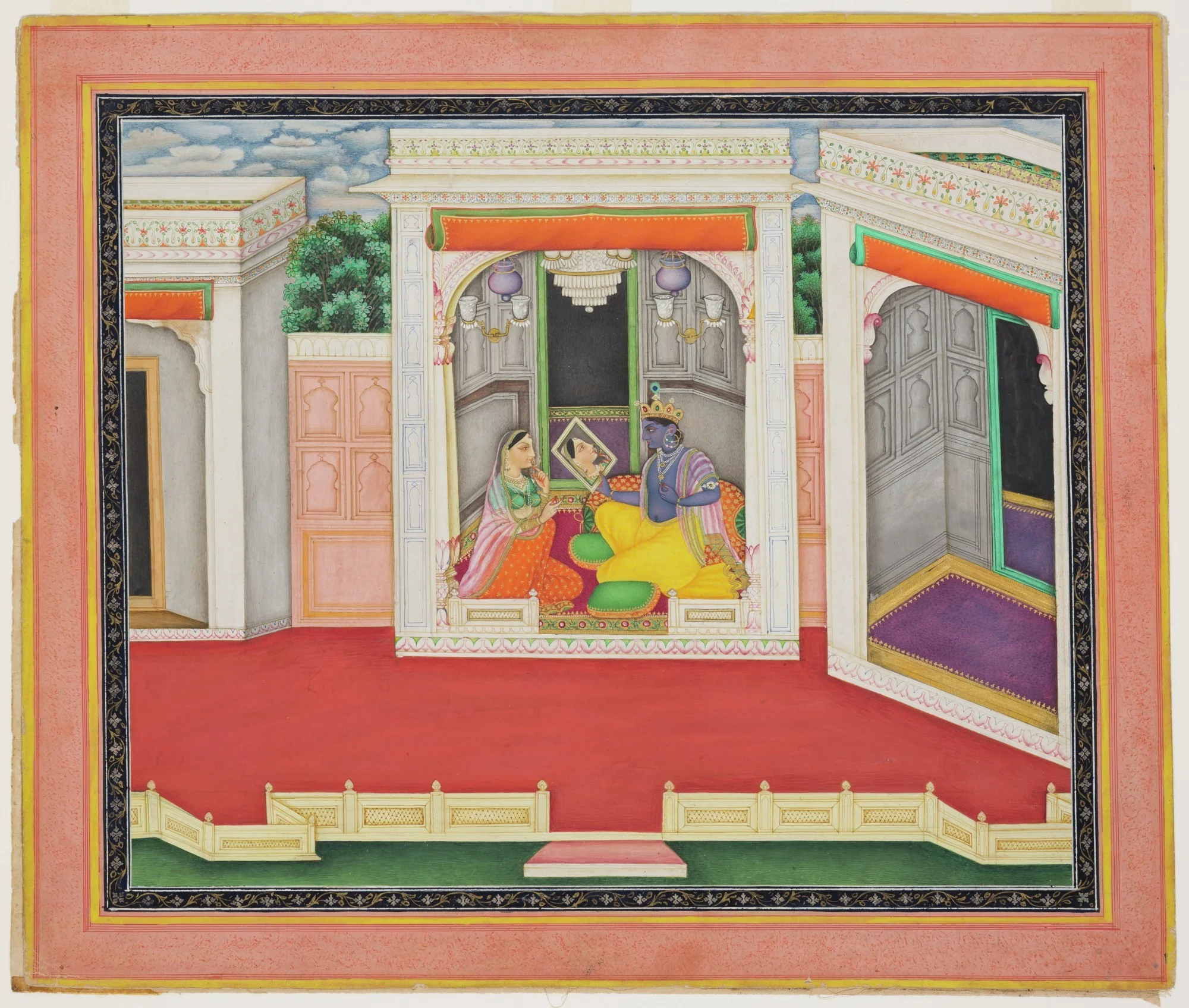 Story of Krishna and Radha, by Unknown, unspecified, 1800
