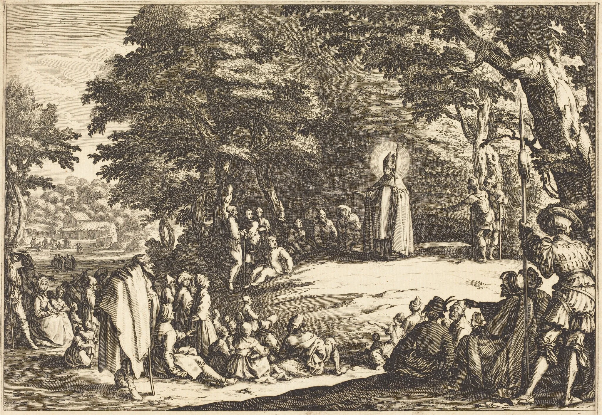 Saint Amond, by Jacques Callot, ink, 1621