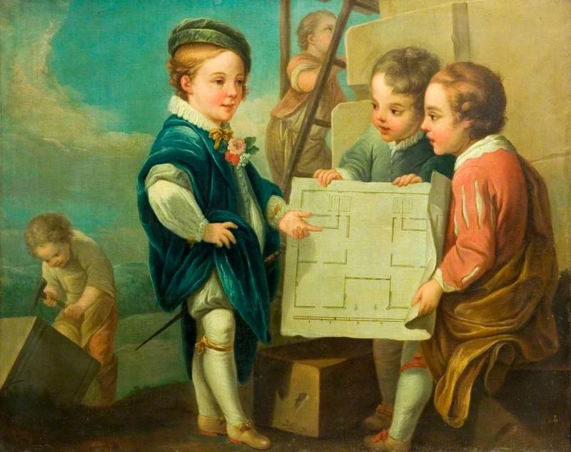 An Allegory of Architecture, by Charles André van Loo, oil, 1745
