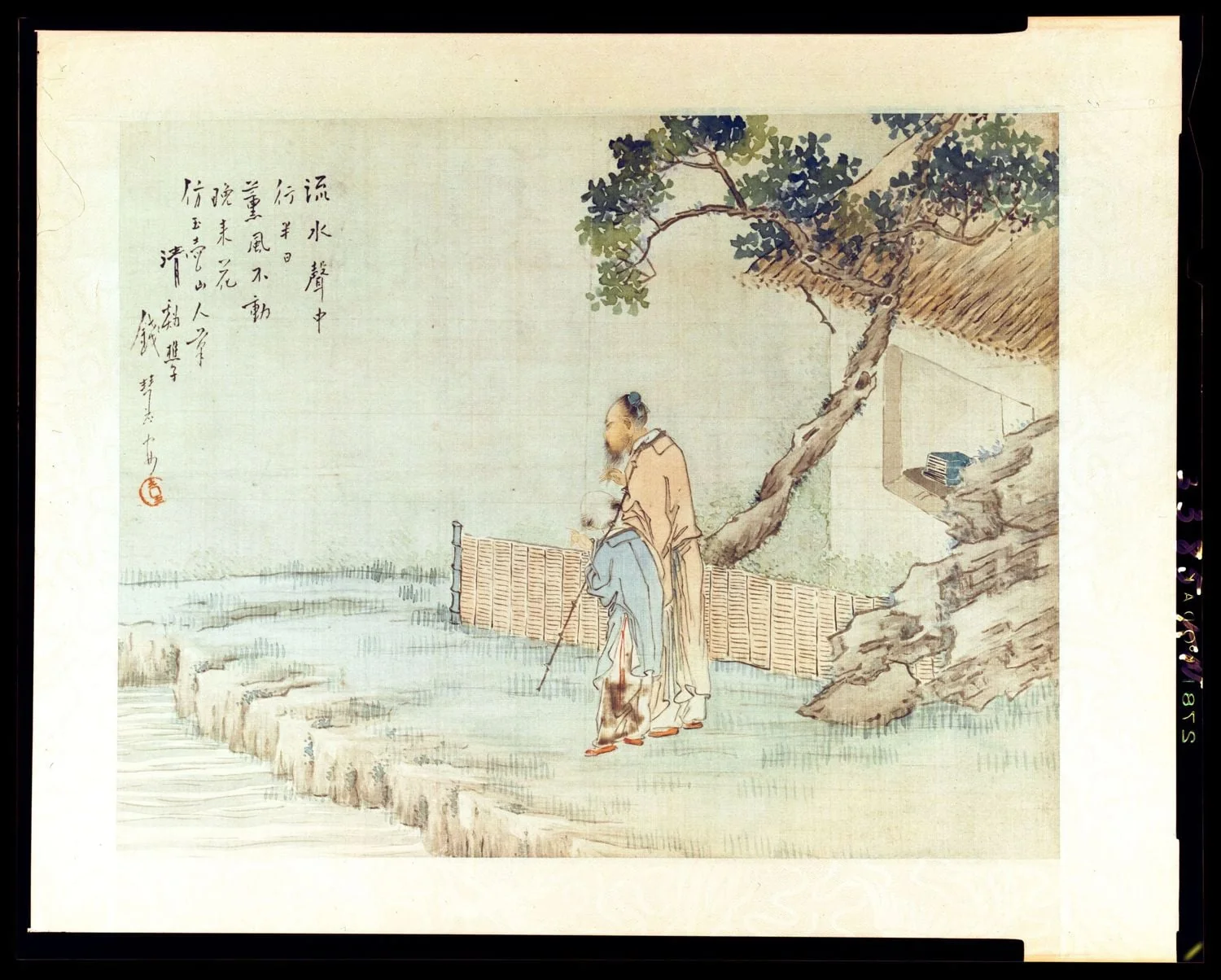 Two people walking, by Qian Hui' an, 1833