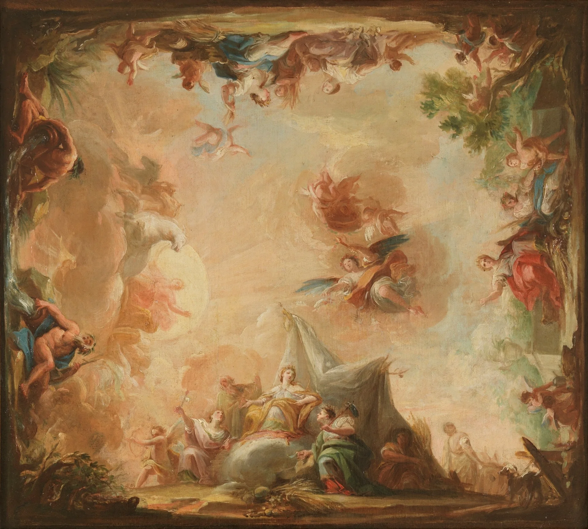 The Goddess Cybele offering her Produce to the Earth, by Mariano Salvador Maella, oil, 1800