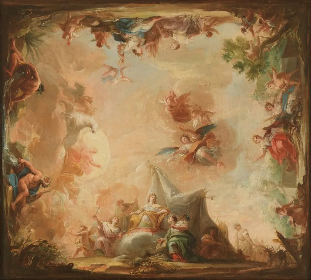 The Goddess Cybele offering her Produce to the Earth