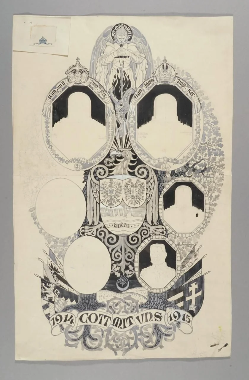 Vorentwurf Seidenbild, by Unknown, 1915