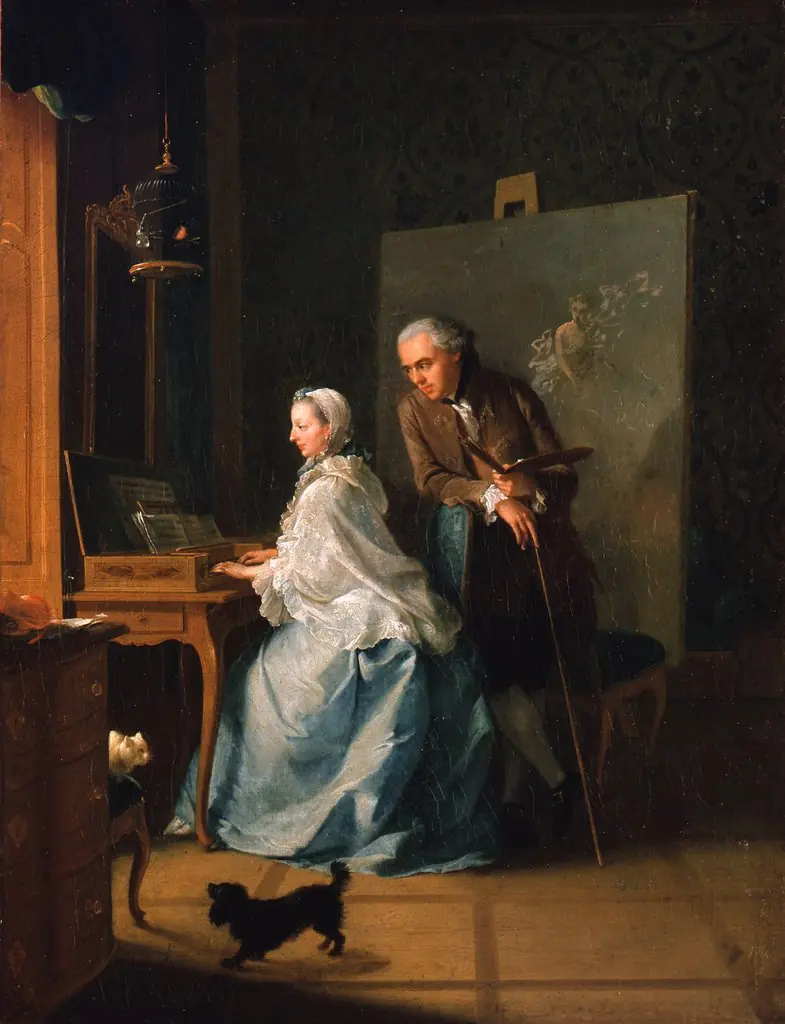 Self-Portrait with his first Wife at the Clavichord