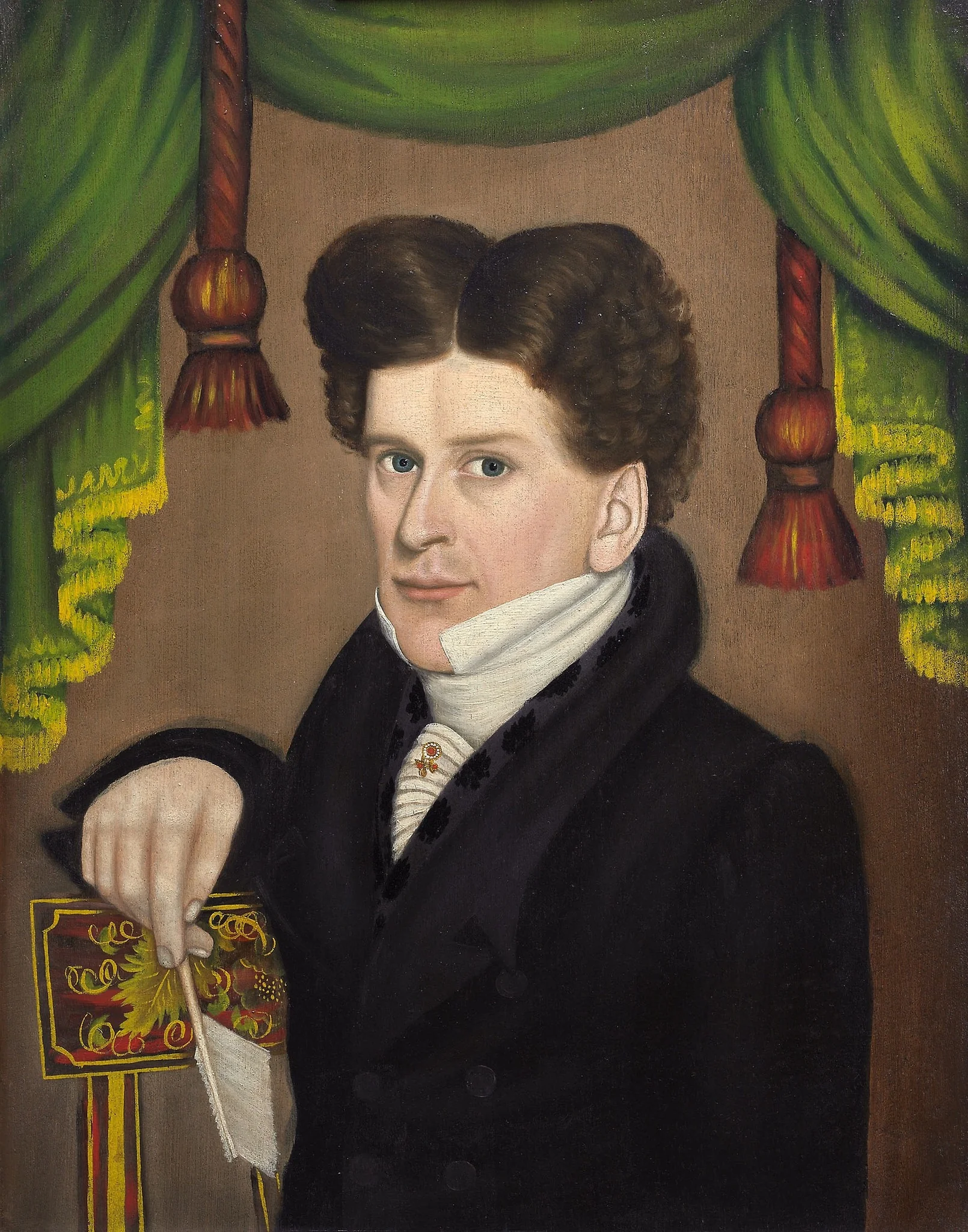 Man with a Pen, by Jonas Welch Holman, unspecified, 1828