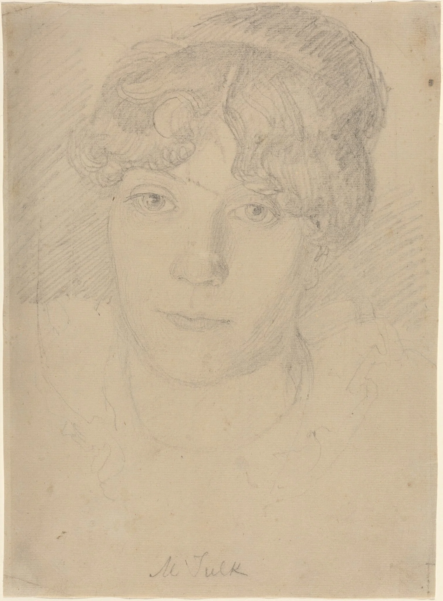 Mrs. Susannah Tulk, by John Flaxman, graphite, 1814