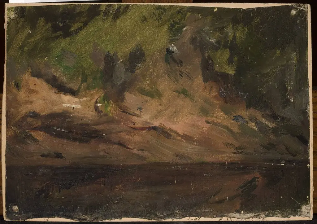 Sandy bank. Study from Podolia