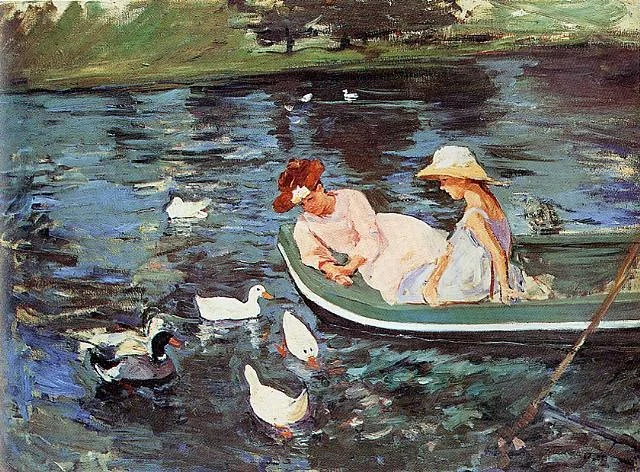 Summertime, by Mary Cassatt, oil, 1898