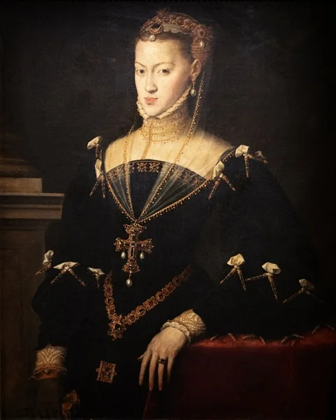 Portrait of Maria of Austria, by Alonso Sánchez Coello, oil, 1550