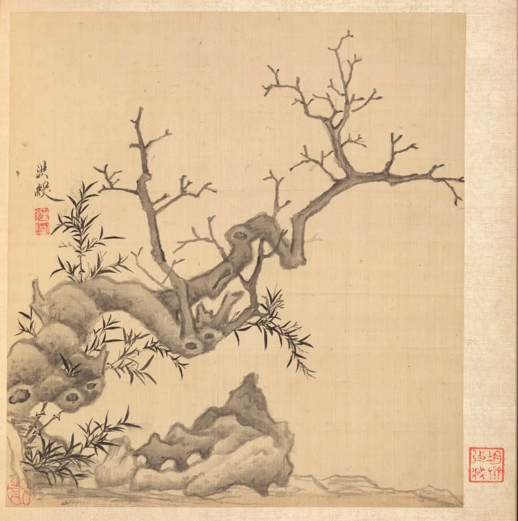 Paintings after Ancient Masters: Rock, Old Tree, and Bamboo