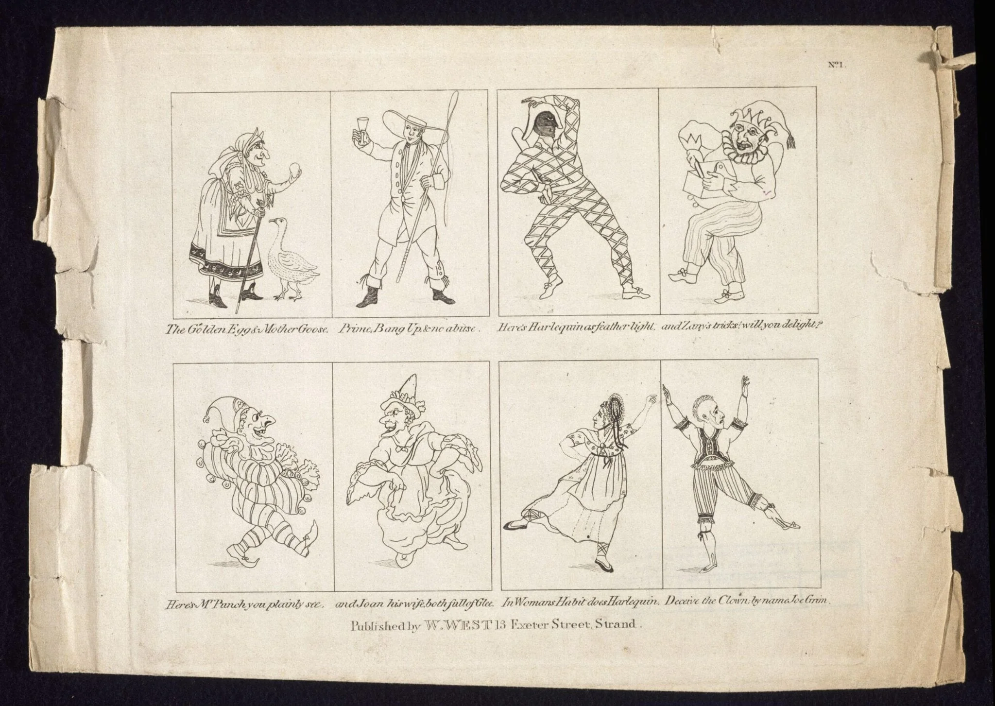 <i>Harlequin Mother Goose</i>, by William West, 1811