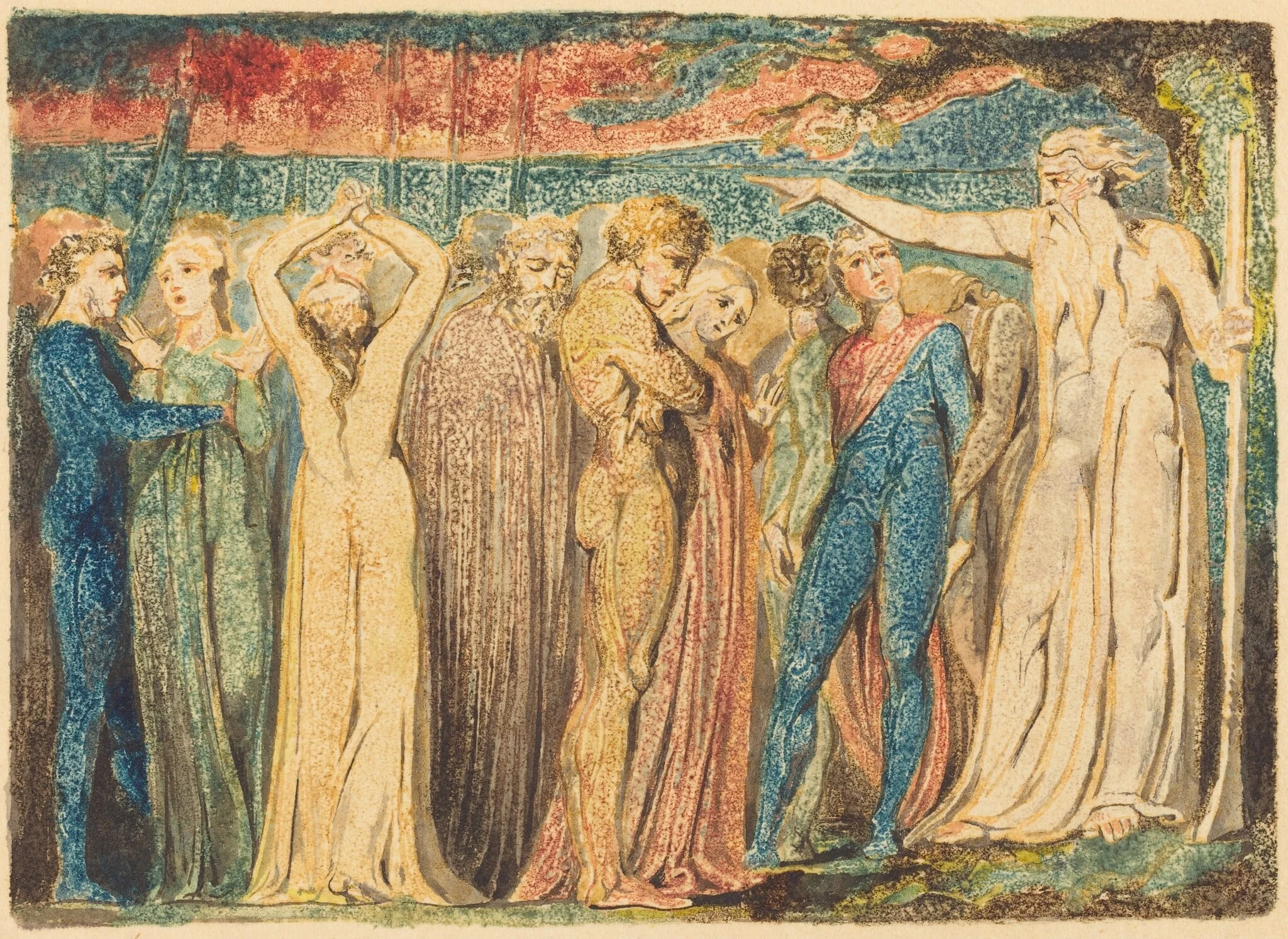 Joseph of Arimathea Preaching to the Britons, by William Blake, watercolor, 1795
