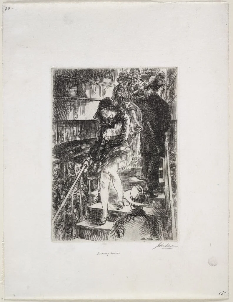 Untitled, by John Sloan, ink, 1926