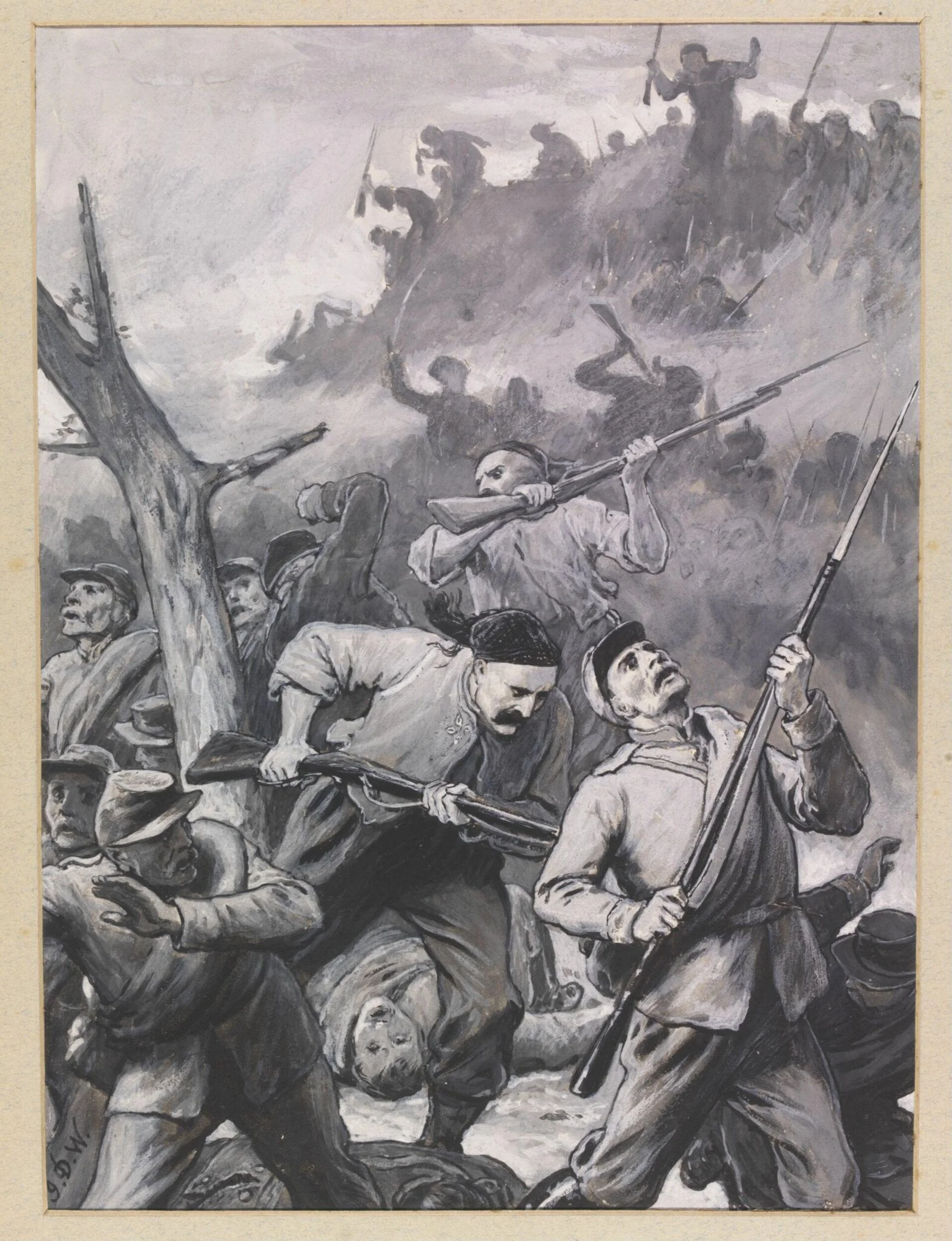 With the Turks at Shipka - Allah! Allah!  A Turkish charge after an unsuccessful assault by the Russians