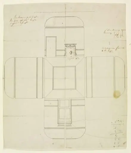 Elevations of the interior walls of Combe Bank