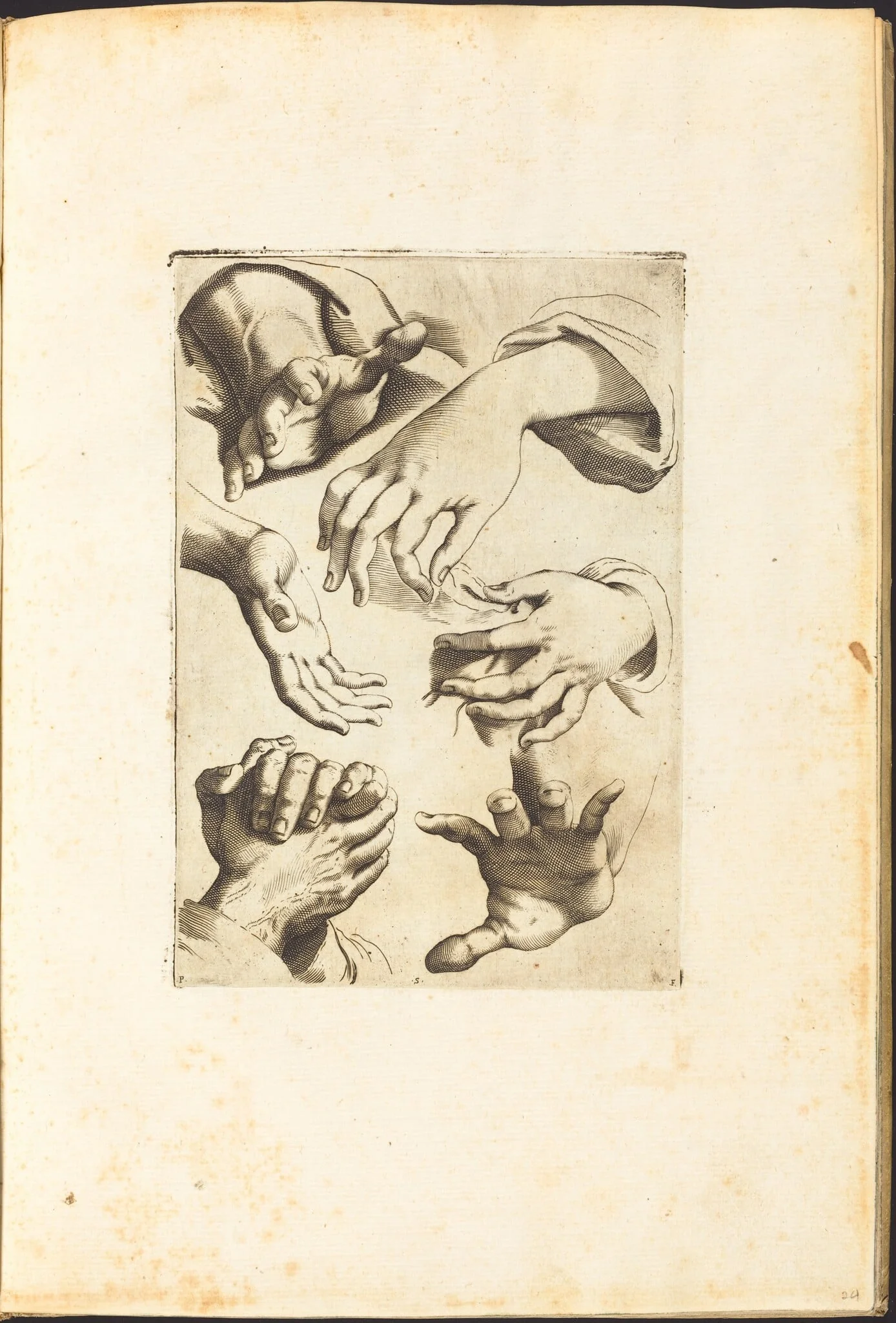 Print from Drawing Book, by Luca Ciamberlano, ink, 1615