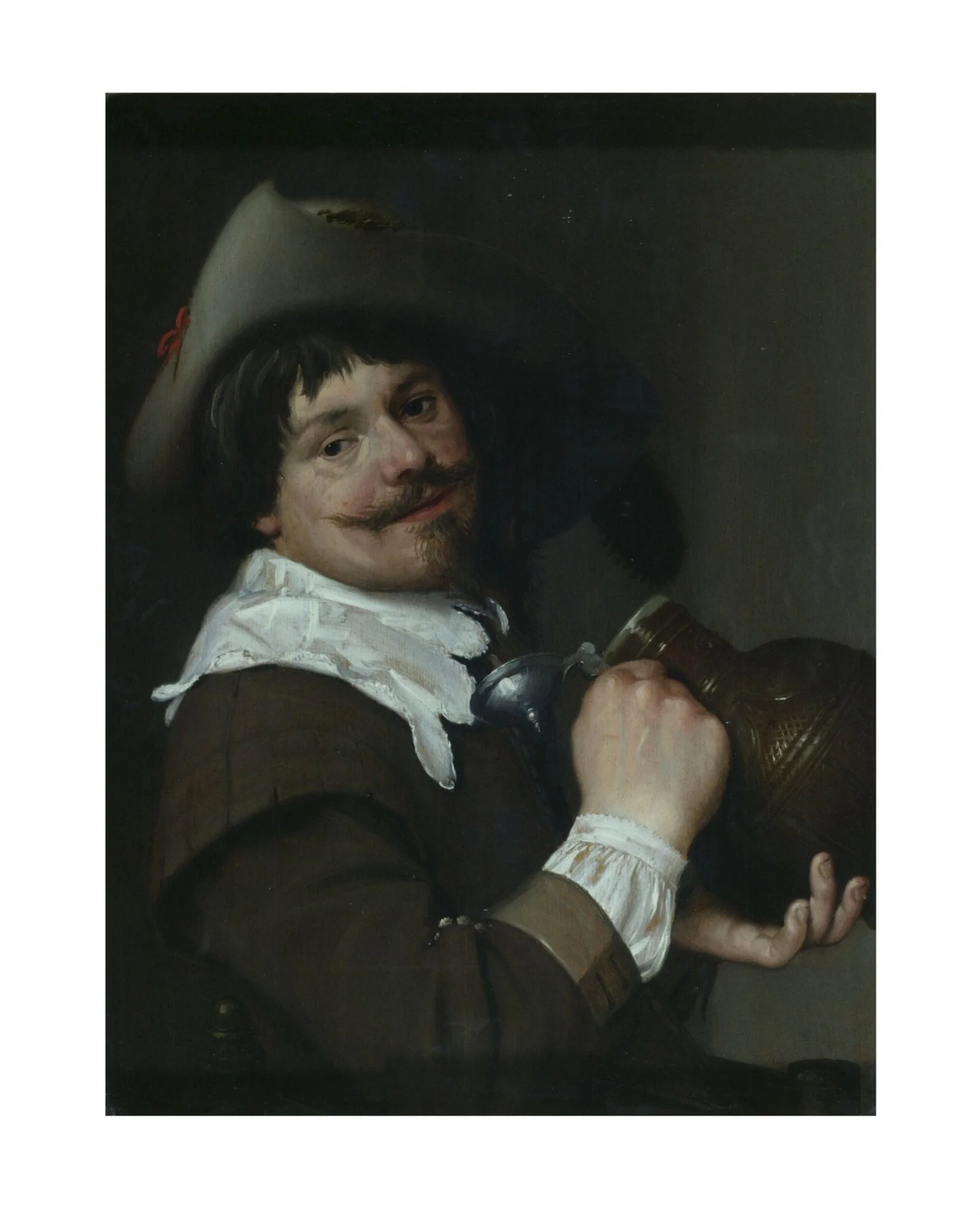 Man with a jug, by Unknown, oil, 1635