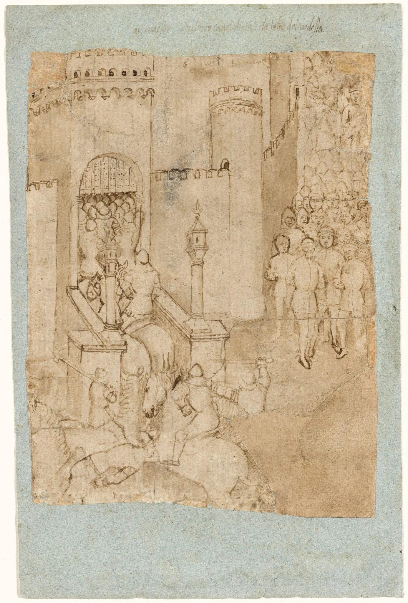 Conquest of a Town, by Altichiero da Zevio, ink, 1380