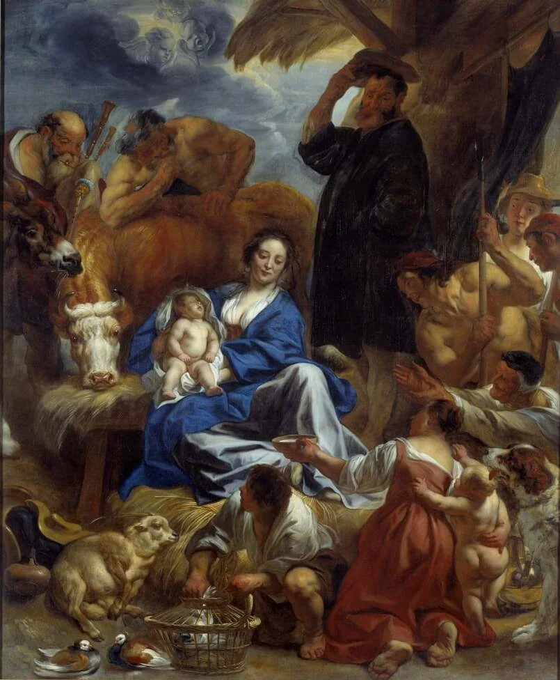 The Adoration of the Shepherds, by Jacob Jordaens, oil, 1644