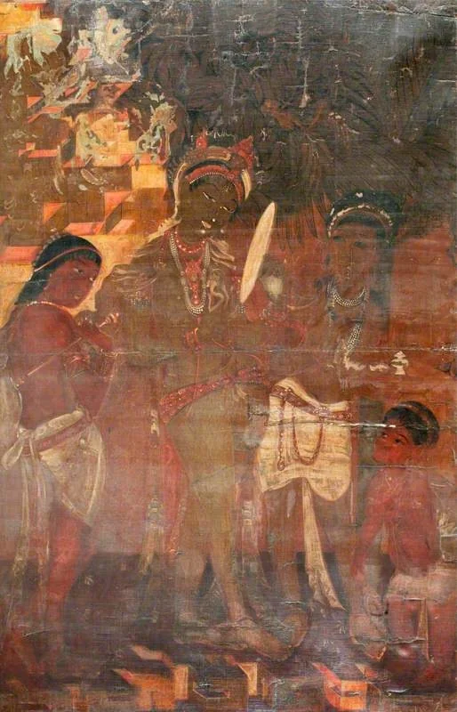 Copy of Painting inside the Caves of Ajanta (cave 17)