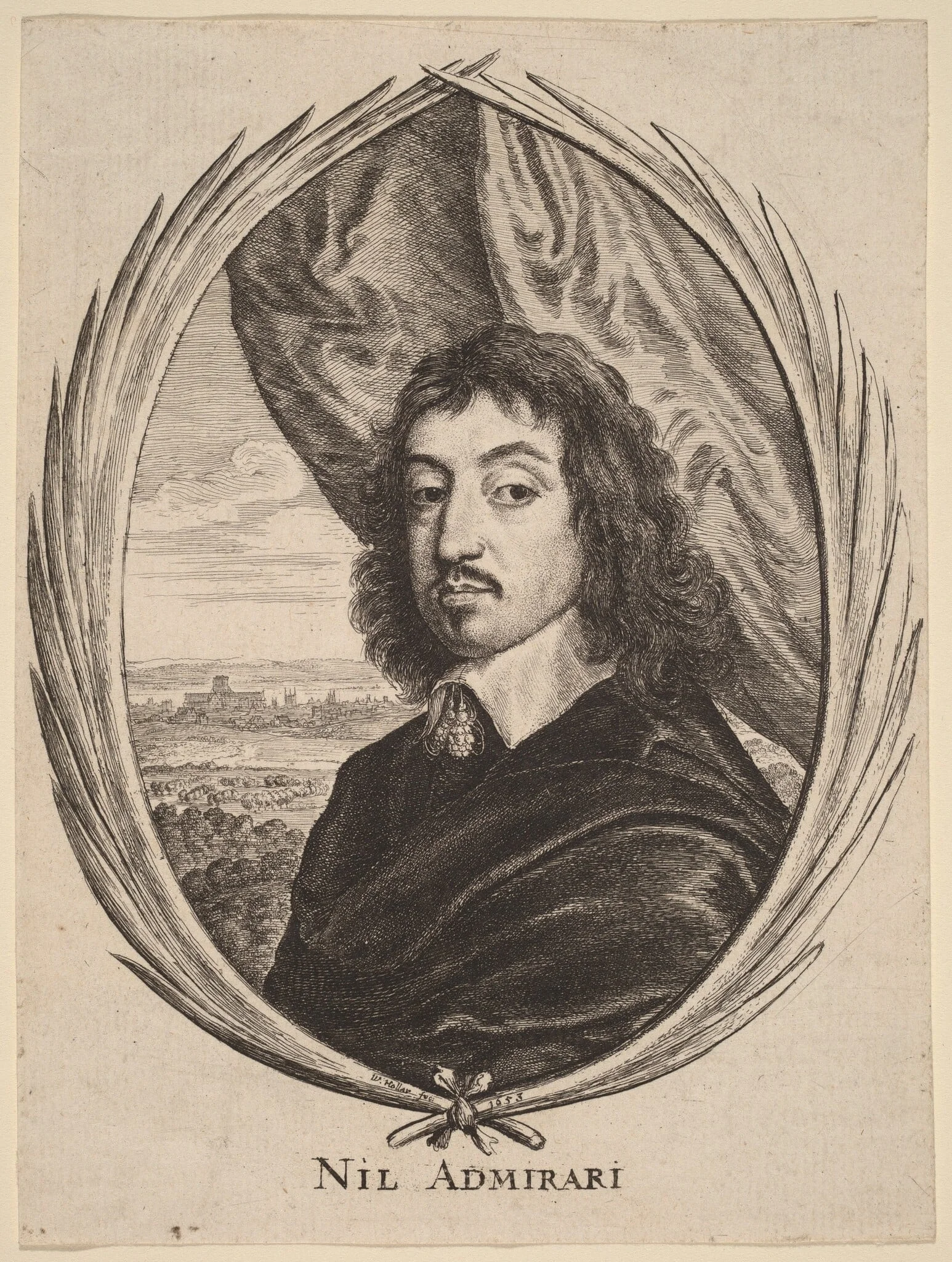 Sir John Wildman, by Wenceslaus Hollar, ink, 1642