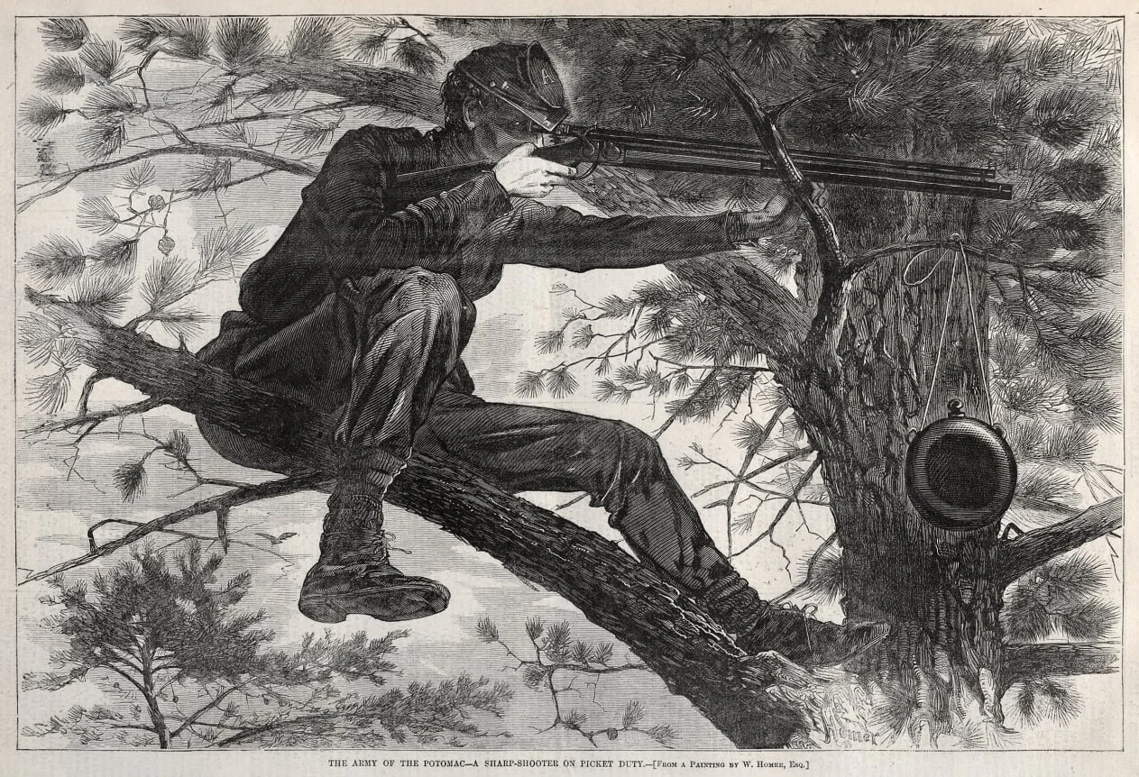 A Sharpshooter on Picket Duty, by Winslow Homer, 1864