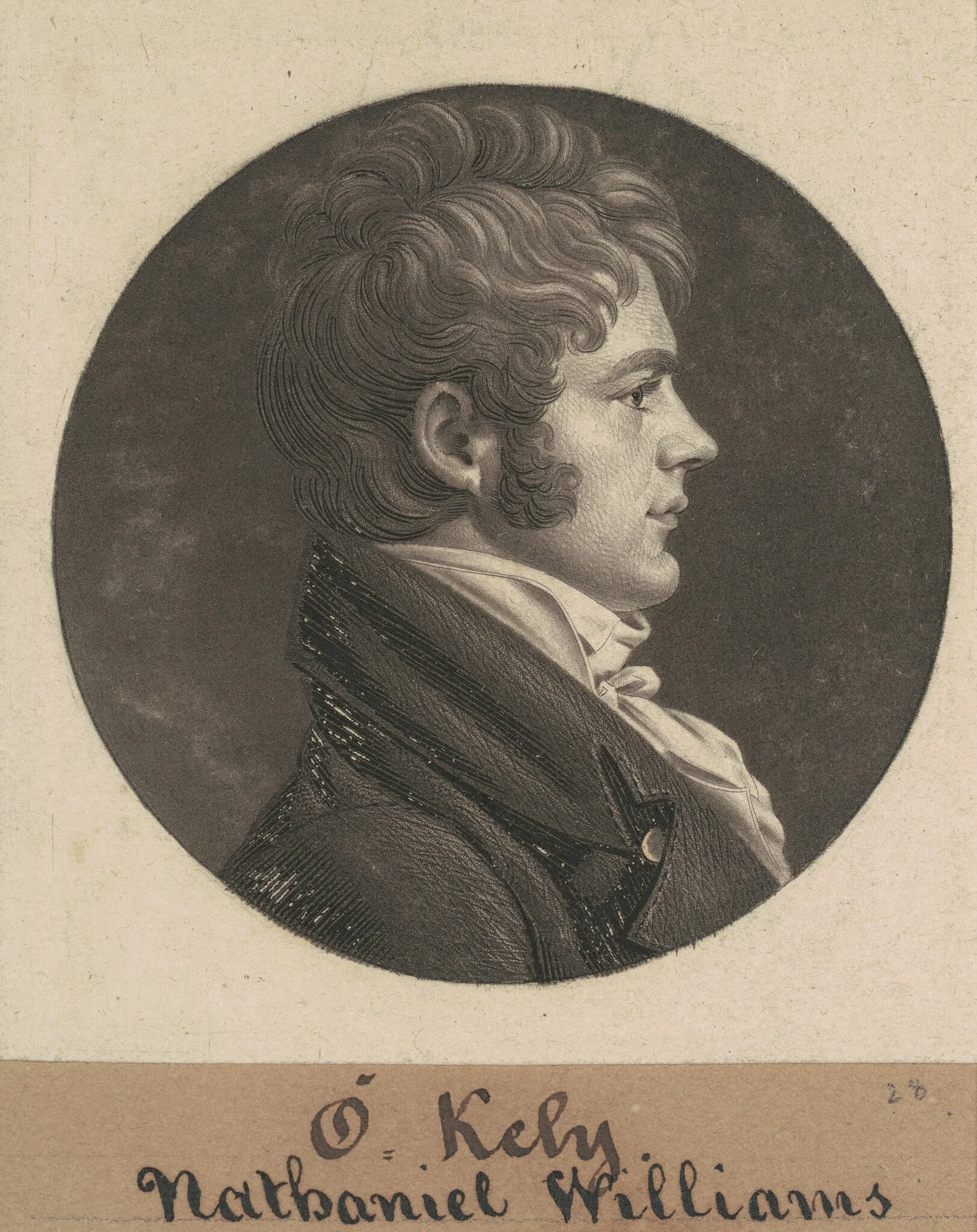 Nathaniel Williams, by Charles Balthazar Julien Févret de Saint-Mémin, ink, 1804