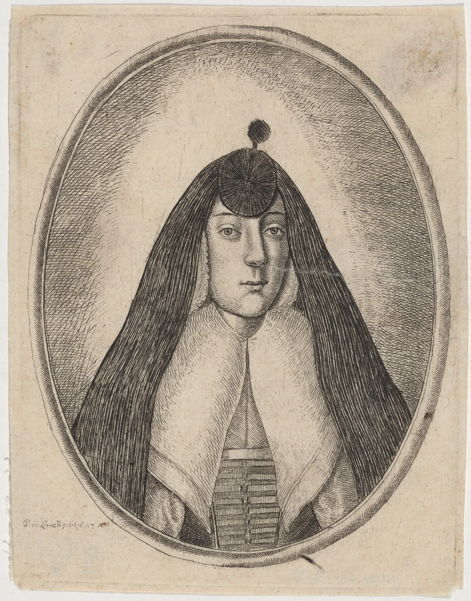 Madame Lvebout, by Peregrine Lovell, ink, 1620